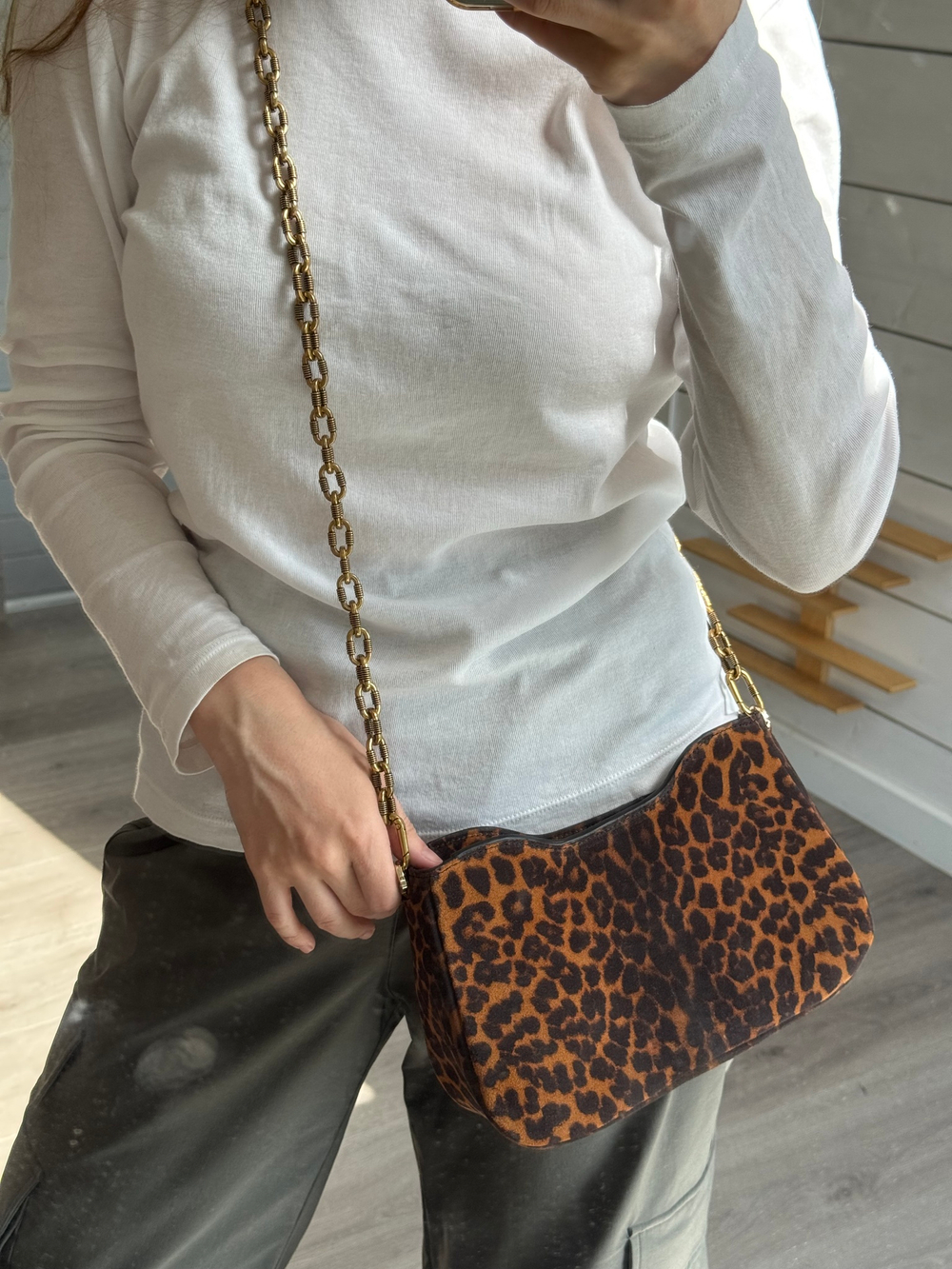 Цепь с карабинами old gold