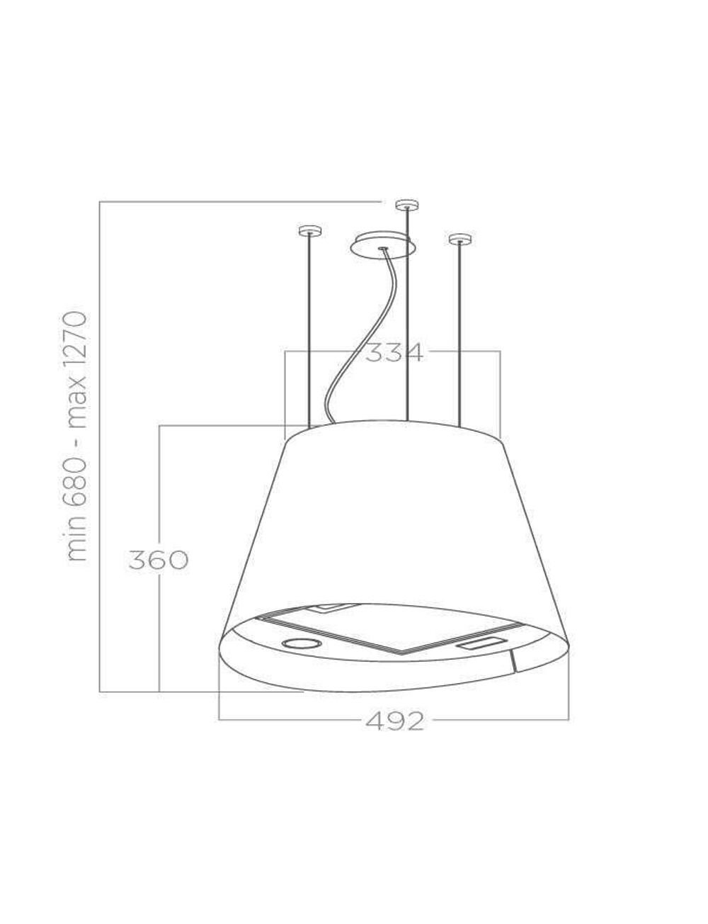 Островная вытяжка Elica JUNO URBAN ZINC/F/50-PRF0147730B