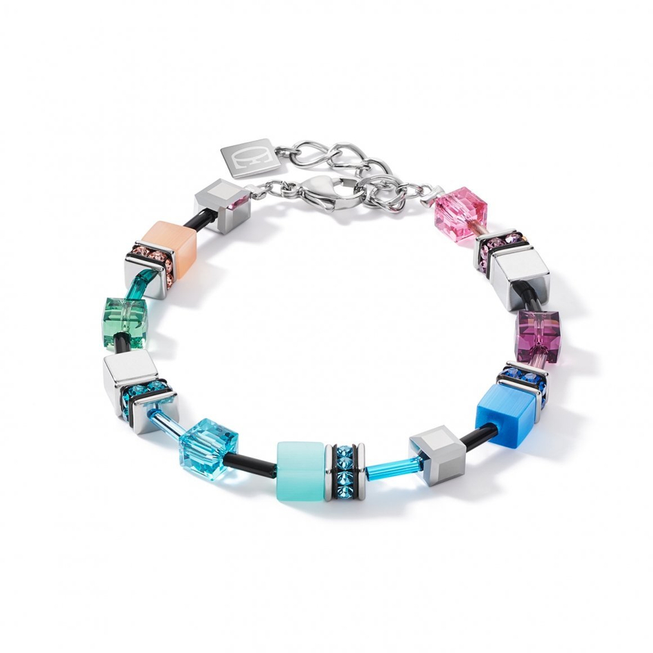 Браслет Coeur de Lion Multicolor Vintage 2840/30-1544 цвет зеленый, розовый, синий