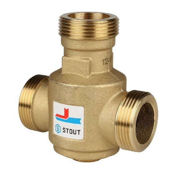 Клапан смесительный термостат STOUT НР 1 1/4&quot; 60С 27271