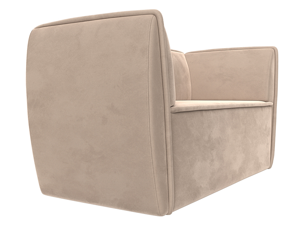 Диван кухонный прямой Бергамо 2-х местный, Бежевый, Велюр, 112029