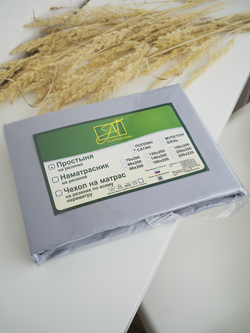 Простыня на резинке АльВиТек сатин, цвет сатальной