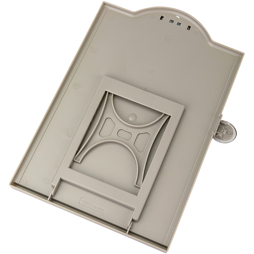 Папка-планшет DELI А4, пластиковая, с подставкой, серая