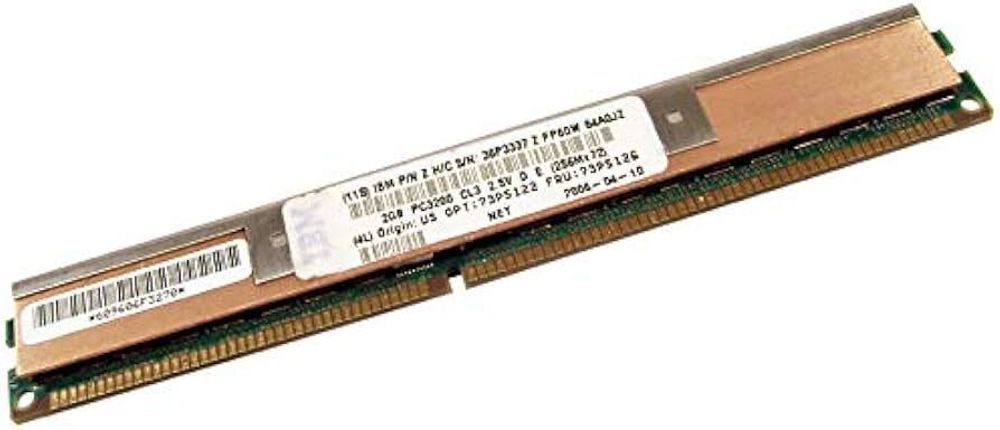 Оперативная память IBM 2GB PC-3200 CL3 ECC DDR SDRAM VLP 36P3337