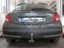 Фаркоп оцинкованный Galia P032A для Peugeot 207 хетчбек 2006-2012(паспорт и сертификат в комплекте)(без электрики)