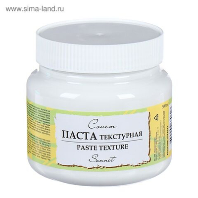 Паста текстурная ЗХК Сонет , 500 мл, белая тонкая, акриловая