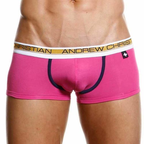 Мужские трусы хипсы розовые Andrew Christian Slim Focus Boxer Fuchsia