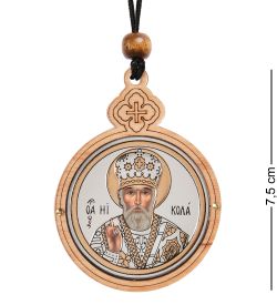 КФ-303/3 Подвеска в машину деревянная «Святой Николай Чудотворец»