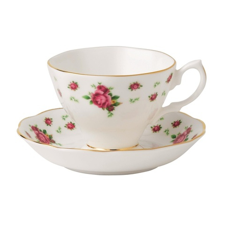 Royal Albert Новая чашка Country Roses White 180 мл с блюдцем