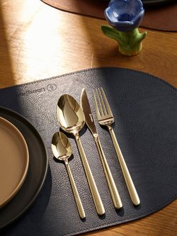 Набор столовых приборов Pure, золотистые глянцевые, 16 пред.