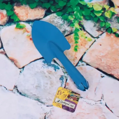 Совок посадочный «Росток» 20*6,5см цельнометаллический ДоброСад