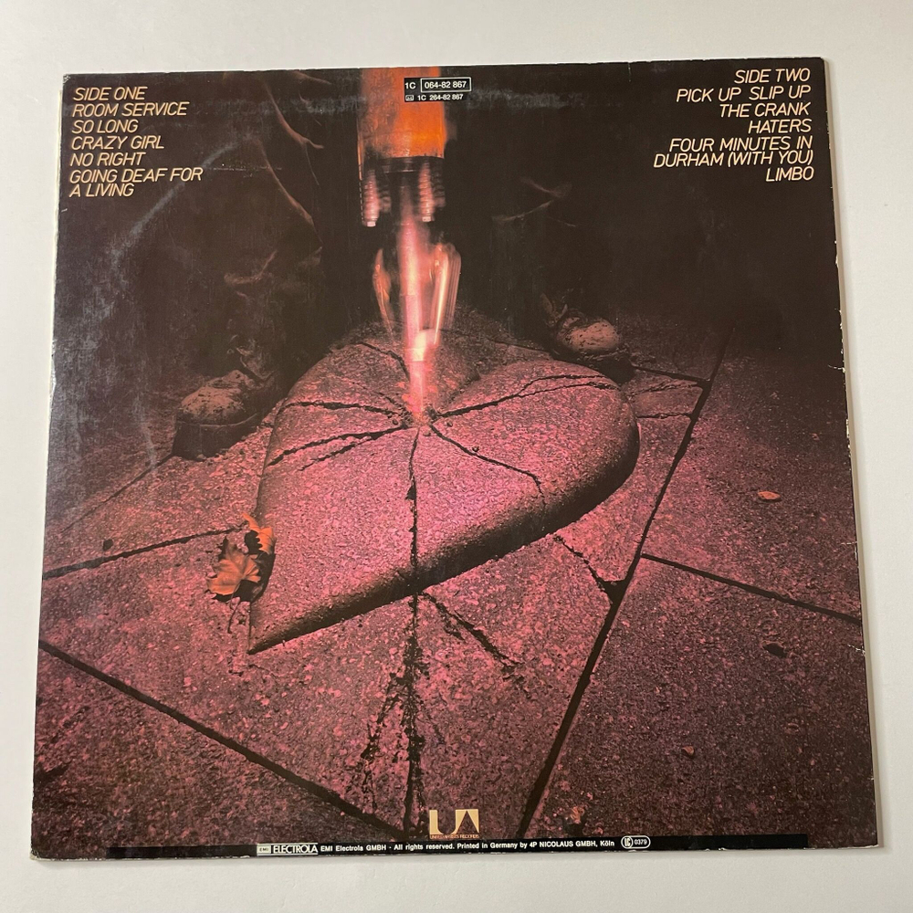 Винтажная виниловая пластинка LP Fischer-Z Going Deaf For A Living (Germany 1980)