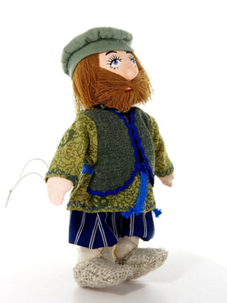 Кукла-подвеска текстильная Потешного промысла в русском крестьянском костюме Федул. Мужик