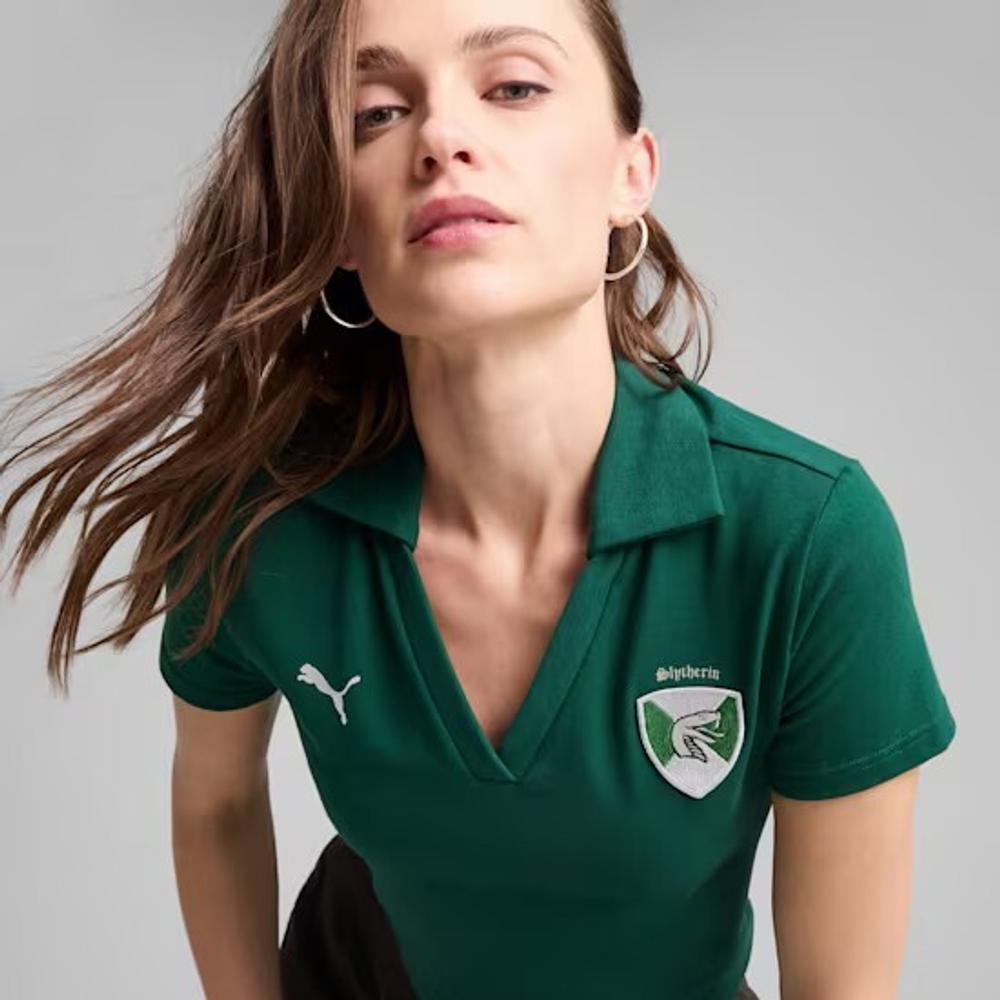 PUMA X HARRY POTTER ФУТБОЛКА-ПОЛО С ПРИНТОМ, ЗЕЛЕНЫЙ