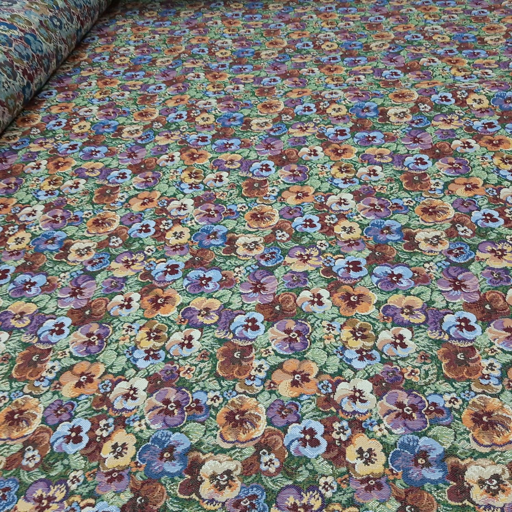 Мебельная ткань гобелен на отрез Садовые цветы (160 см) - 1 м.