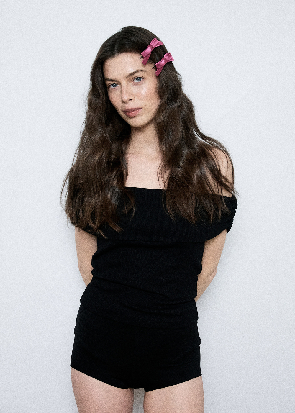 Бант "Стрекоза" XXS малиновый