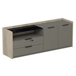 15ТОДС-КЗ.618 Тумба опорная, двусост, с ящ (метаб), с код замком (универс: прав/лев) (1768*460*670)