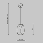 Подвесной светодиодный светильник Maytoni Splash MOD282PL-L8G3K