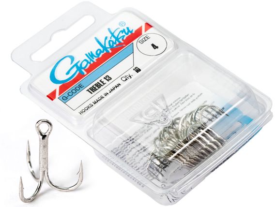 Крючки-тройники Gamakatsu 13N TREBLE HOOKS NICKEL разм. 04 10шт.