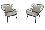 Набор мебели Garden Story Конер УЦЕНКА 1 уп.(2 Стул Garden Storyа, каркас серый, ротанг темн.беж.)