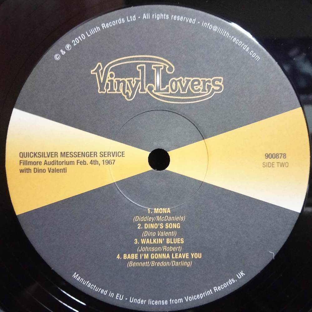 Quicksilver Messenger Service / Fillmore Auditorium Feb 4th, 1967 With Dino Valenti (2LP)