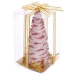 Свеча новогодняя «Пушистая елочка» 7*7*12см, Красный