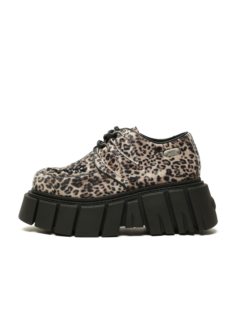Женские Ботинки Leopard Faux Fur Creepers