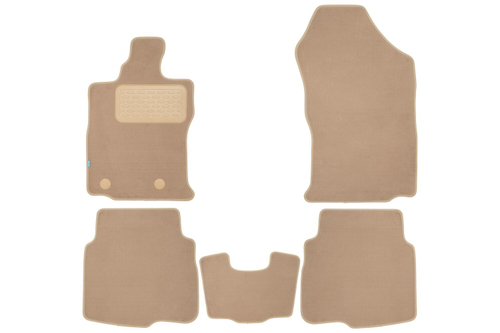 Коврики в салон для SUBARU Outback 2022- универсал, 5шт (текстиль, бежевые) KLEVER0404602322112KH