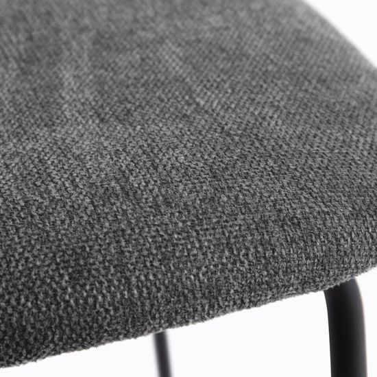 Стул Benilda темно-серый с дубовым шпоном и сталь с черной отделкой