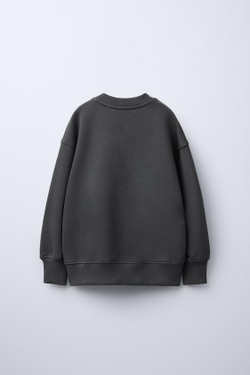 ZARA ТОЛСТОВКА С ПРИНТОМ «ГРАФФИТИ», АНТРАЦИТОВО-СЕРЫЙ