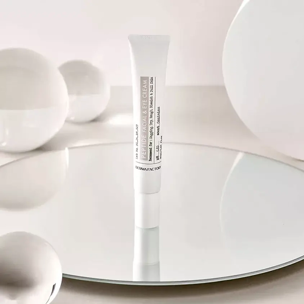 DERMA FACTORY Крем для лица и кожи вокруг глаз с пептидами - Peptide facial and eye cream