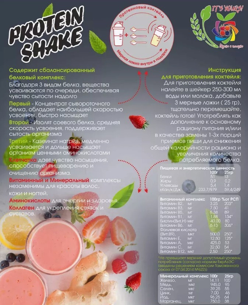 Протеиновый коктейль ШОКОЛАДНЫЙ / 400 г / (16 порций,мерная ложка в подарок) / IT'S YOURS