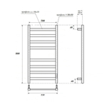 Полотенцесушитель электрический Point Меркурий PN83858W П8 500x800, диммер справа, белый