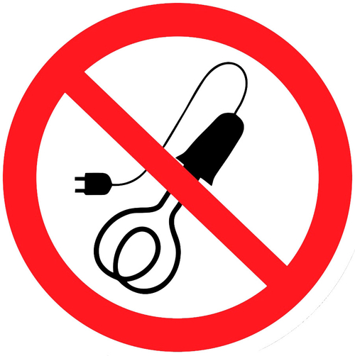 Р35 "Запрещается пользоваться электронагревательными приборами"