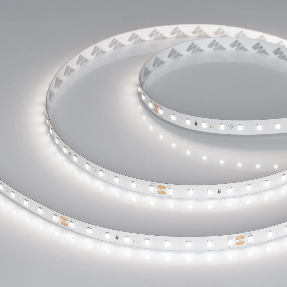 Светодиодная лента RT-A90-10mm 24V White6000 (4.8 W/m, IP20, 2835, 5m) (Arlight, высок.эфф.200 лм/Вт) 038779