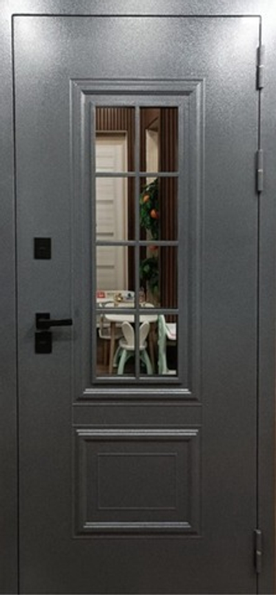 Входная дверь металлофиленка с окном - 1078