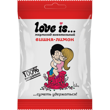 Жевательный мармелад "LOVE IS Жуймиксик" со вкусом вишни и лимона 25 гр.