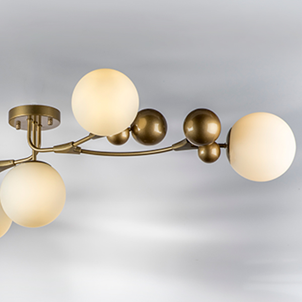 815553 Люстра CROCO 5х5W (led) G9 ЗОЛОТО/БЕЛЫЙ