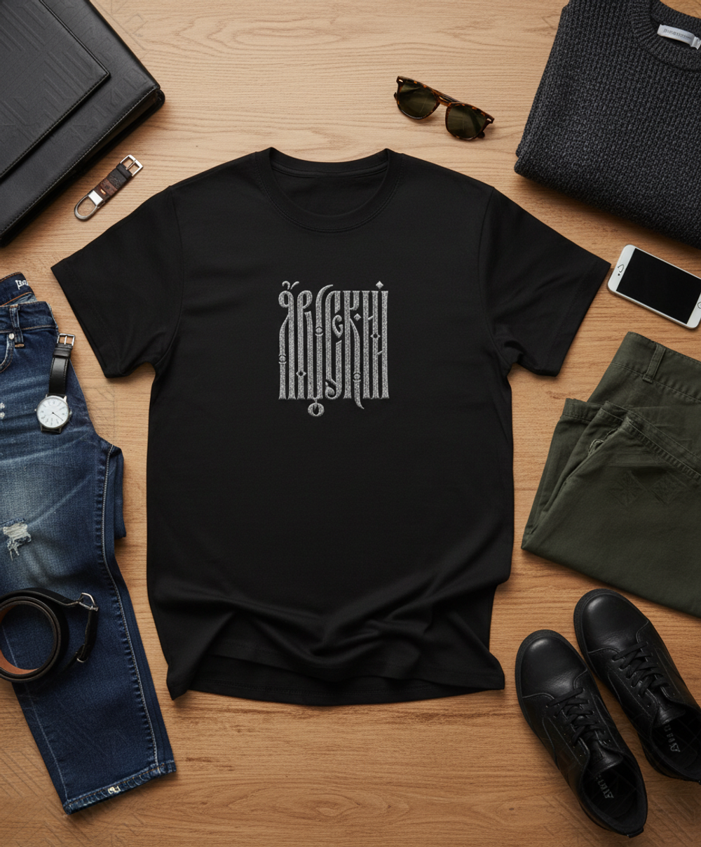 Футболка с вышивкой "Я русский"