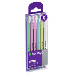 Набор гелевых ручек "Brilliant Pastel" 6шт., 6цв., 0,8мм, корпус ассорти, Berlingo