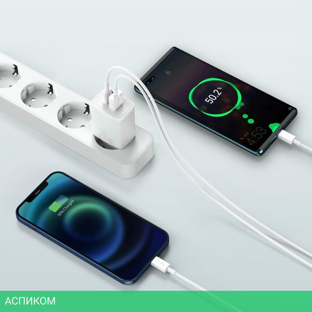 Сетевое зарядное устройство Baseus Compact White (CCXJ-B02)