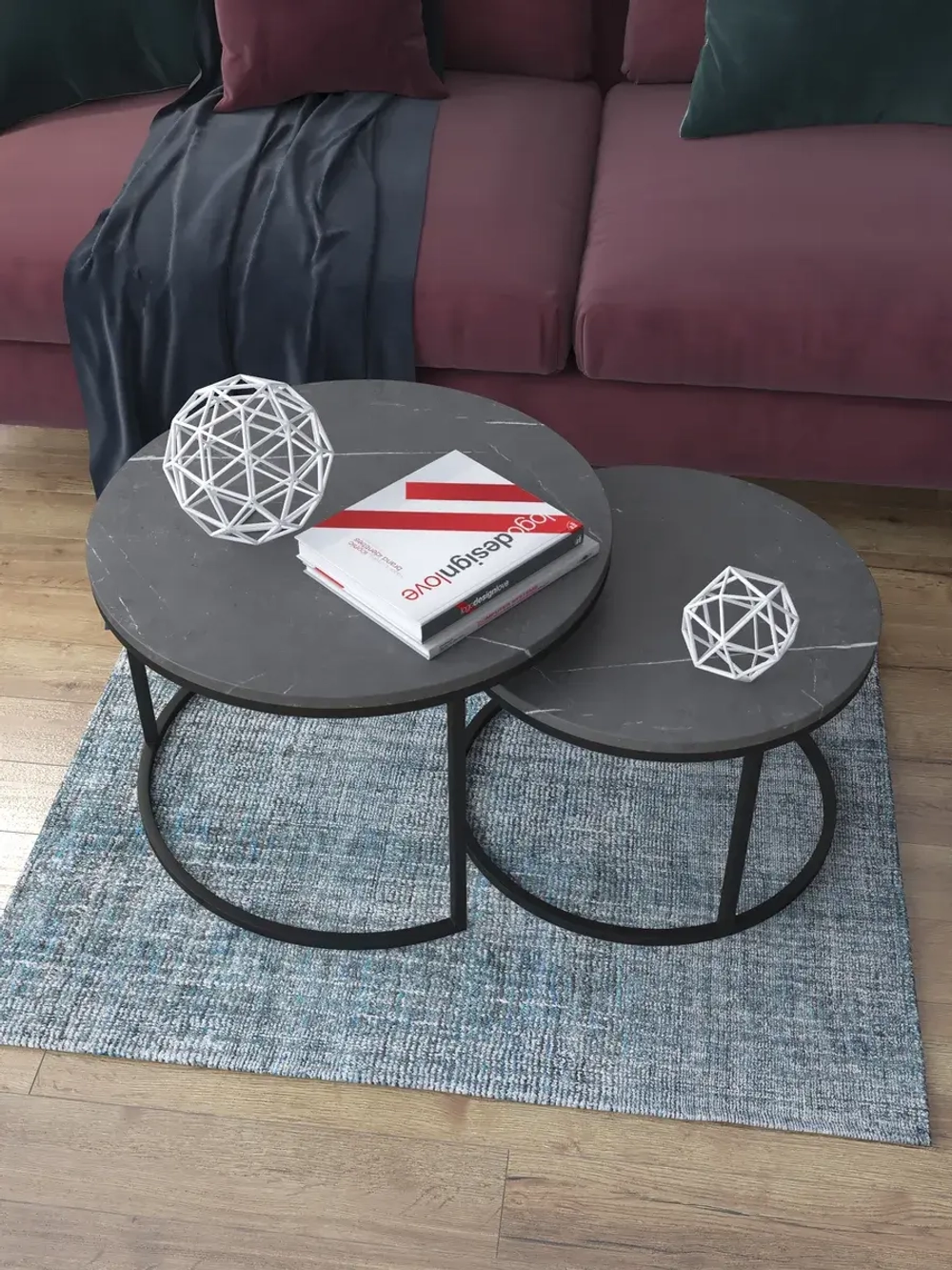 Комплект журнальных столов Акцент - ЧЧ - МДФ в ПВХ