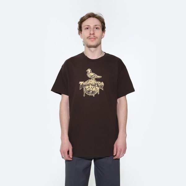 Футболка Thrasher Cover The Earth T-Shirt (dark chocolate) артикул: - купить в магазине Дайс