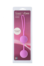 Розовые вагинальные шарики на силиконовой связке GOOD VIBES THE PERFECT BALLS PINK (Цвет: розовый)