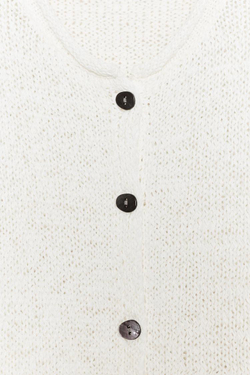 ZARA КАРДИГАН КРУПНОЙ ВЯЗКИ, ЭКРЮ