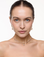 Серьги "Royal" из розового кварца Gold