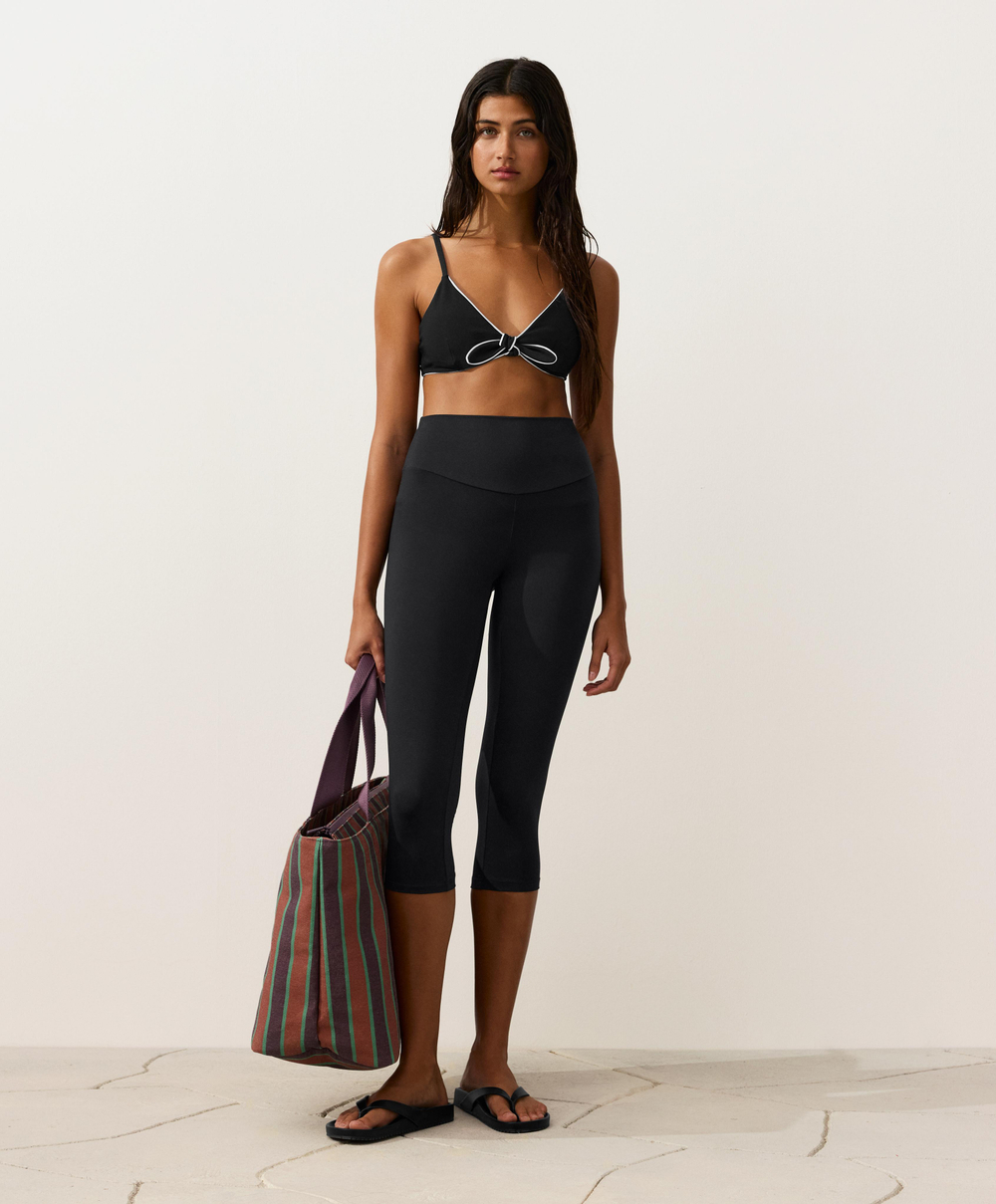 OYSHO Топ бикини с треугольными чашками, черный