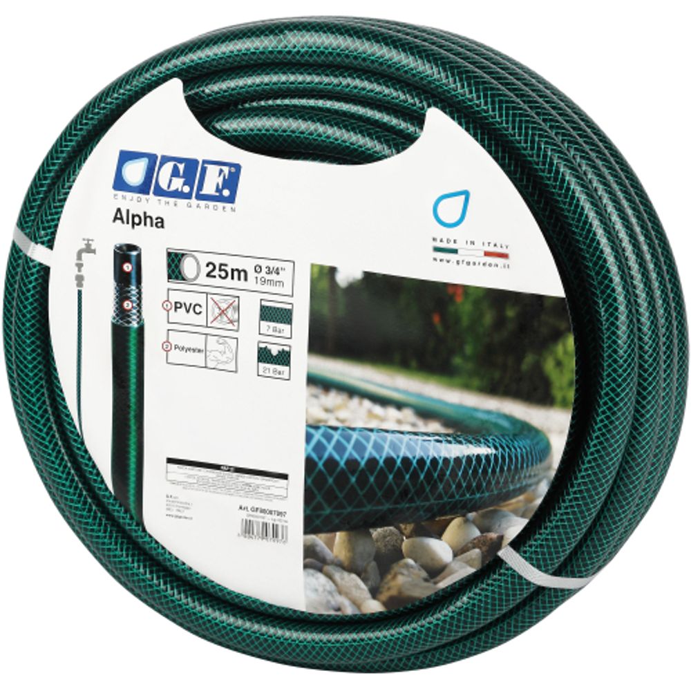 Шланг для полива GF GF80007097 ALPHA ПВХ армированный 19 мм 3/4 25 м | 