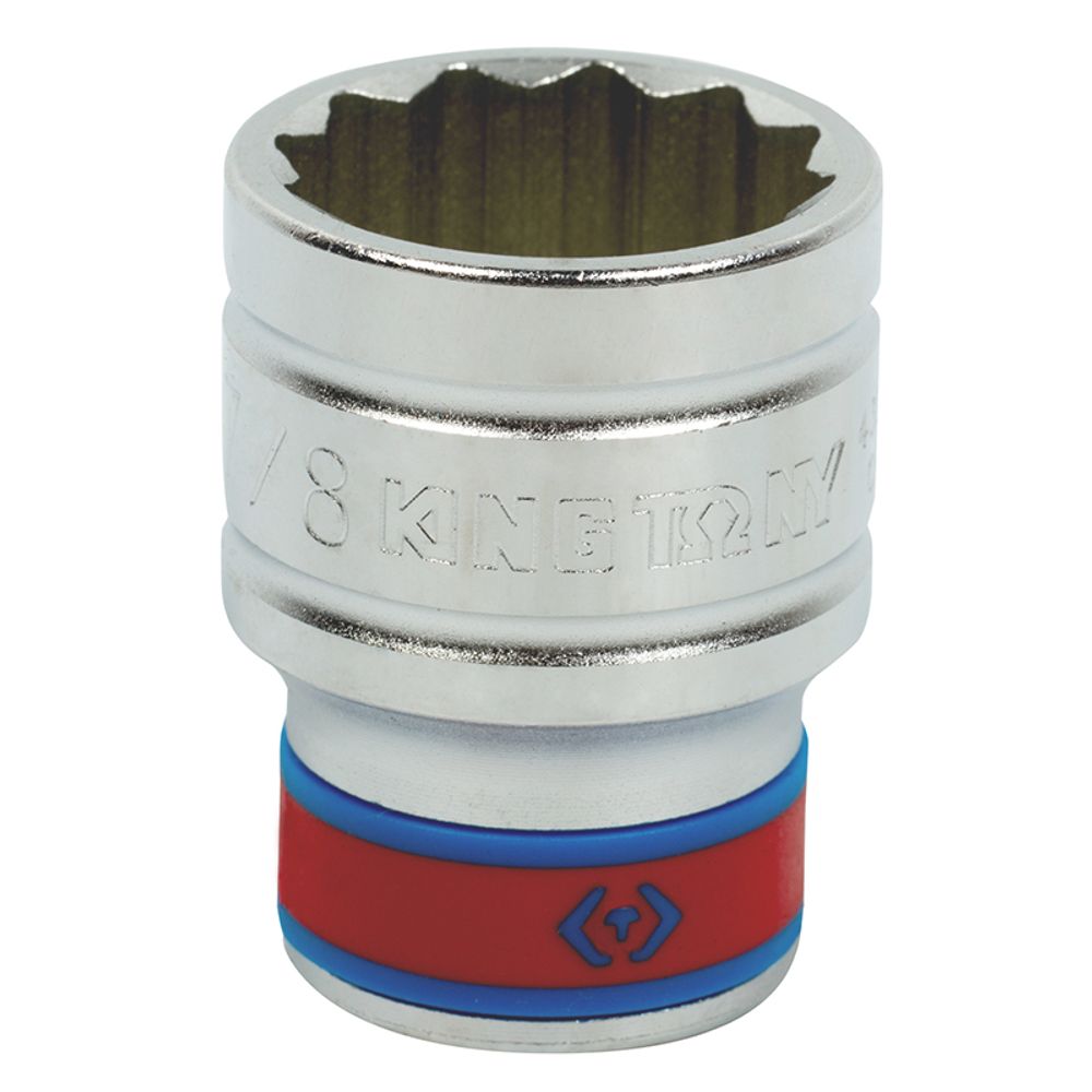 KING TONY (433028S) Головка торцевая стандартная двенадцатигранная 1/2", дюймовая 7/8"