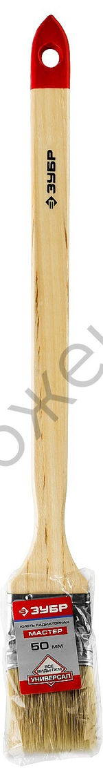 ЗУБР УНИВЕРСАЛ 50 мм, 2″ светлая натуральная щетина, деревянная ручка, Радиаторная кисть, МАСТЕР (01041-050)